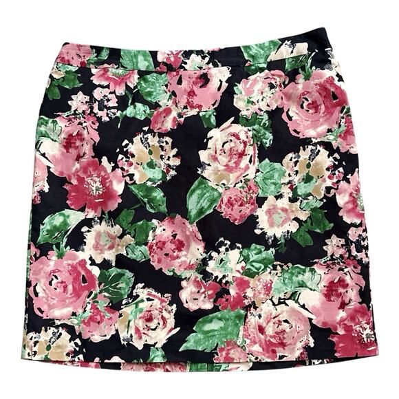 Talbots Dresses & Skirts - TALBOTS Womens Petite Plus Size 18WP Floral Print Career Pencil Straight Skirt